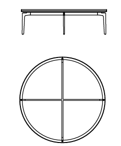 Технические данные и чертежи Журнальный Столик Alivar Sirio Coffee Table TSR110