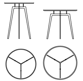 Технические данные и чертежи Журнальный Столик Alivar T-Gong Coffee Table TG 42