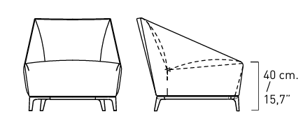 Технические данные и чертежи Кресло Alivar Zoe Wood Armchair PZO1L