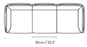 Технические данные и чертежи Диван модель  Blow Light Brown DBW 270 от фабрики  Alivar