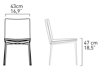 Технические данные и чертежи Стул Alivar Flexa Burgundy  SFX 1