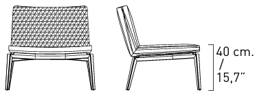 Технические данные и чертежи Кресло для отдыха Alivar Flexa Lounge PFX1T