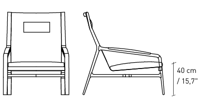 Технические данные и чертежи Кресло для отдыха Alivar Margot Relax PMG2