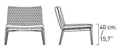 Технические данные и чертежи Кресло для отдыха Alivar Flexa LOUNGE PFX1WT