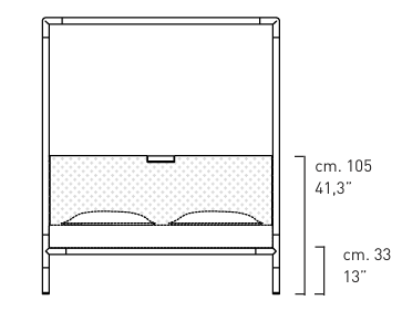 Технические данные и чертежи Кровать Alivar Arborè LRB1S