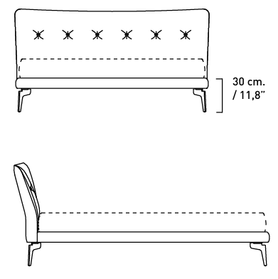 Технические данные и чертежи Кровать Alivar Arca Green LRC 1S