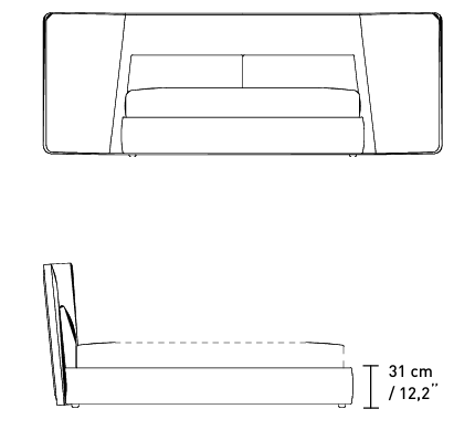Технические данные и чертежи Кровать Alivar Coventry Green LCV2S