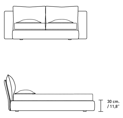 Технические данные и чертежи Кровать Alivar Timeo LTM1S