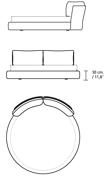 Технические данные и чертежи Кровать Alivar Timeo LTM240