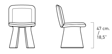 Технические данные и чертежи Стул Ila SIL 1 от Alivar