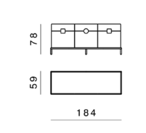 Технические данные и чертежи Буфет от фабрики Ghidini 1961 модель Zuan