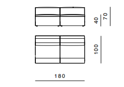 Технические данные и чертежи Диван от фабрики Ghidini 1961 модель Infinito