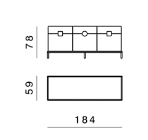 Технические данные и чертежи Буфет от фабрики Ghidini 1961 модель Zuan