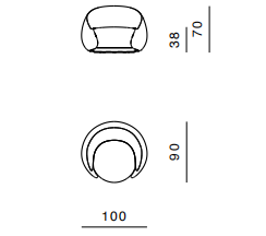 Технические данные и чертежи Кресло от фабрики Ghidini 1961 модель Abbracci