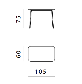 Технические данные и чертежи Стол обеденный от фабрики Ghidini 1961 модель Miami Satin Gold