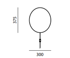 Технические данные и чертежи Настенный светильник от фабрики Servomuto модель Alghero Black and White Butterfly
