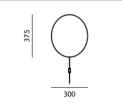 Технические данные и чертежи Настенный светильник от фабрики Servomuto модель Easy Ovale Tan