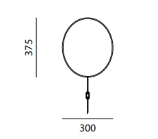 Технические данные и чертежи Настенный светильник от фабрики Servomuto модель Easy Pale Yellow Cameo