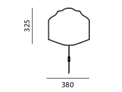 Технические данные и чертежи Настенный светильник от фабрики Servomuto модель Easy Scudo Tan