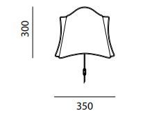 Технические данные и чертежи Настенный светильник от фабрики Servomuto модель Easy Turquoise Gatto