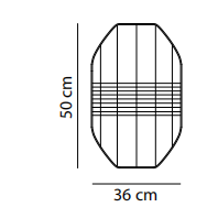 Технические данные и чертежи Настенный светильник от фабрики Servomuto модель Flag 50 Gray