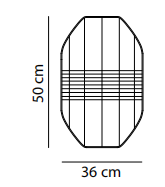 Технические данные и чертежи Настенный светильник от фабрики Servomuto модель Flag 50 Yellow