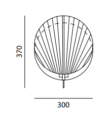 Технические данные и чертежи Настенный светильник от фабрики Servomuto модель Guinea