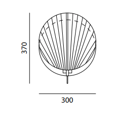 Технические данные и чертежи Настенный светильник от фабрики Servomuto модель Guinea