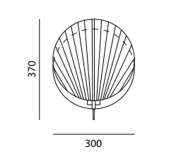 Технические данные и чертежи Настенный светильник от фабрики Servomuto модель Guinea Azure