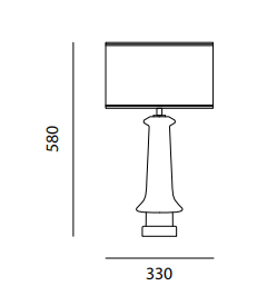 Технические данные и чертежи Настольная лампа от фабрики Servomuto модель Cement Bordeaux