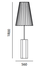 Технические данные и чертежи Настольная лампа от фабрики Servomuto модель Haute Couture