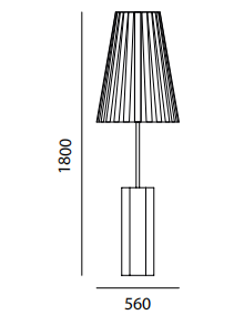Технические данные и чертежи Настольная лампа от фабрики Servomuto модель Haute Couture Blue and Brick