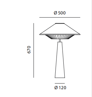 Технические данные и чертежи Настольная лампа от фабрики Servomuto модель Otto Tender Rose