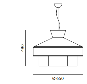 Технические данные и чертежи Подвесные светильники от фабрики Servomuto модель Giardino №3