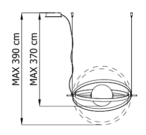 Технические данные и чертежи Подвесной светильник Papillon 56.54 от фабрики Bontempi Casa
