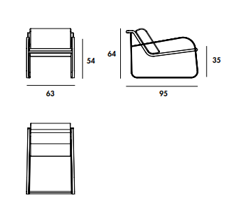 Технические данные и чертежи Кресло от фабрики Sovet Italia модель Bugatti Small Arm