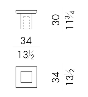 Технические данные и чертежи Журнальный стол Momo от Hessentia
