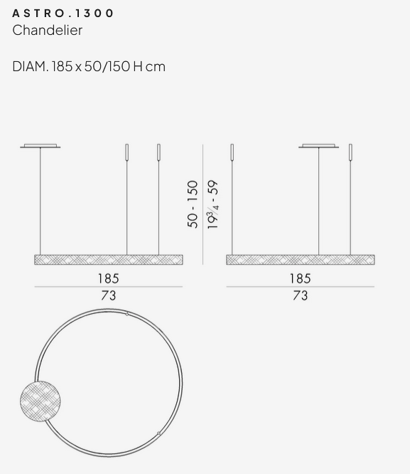 Технические данные и чертежи Люстра Astro от Hessentia