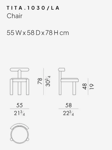 Технические данные и чертежи Стол Tita от Hessentia