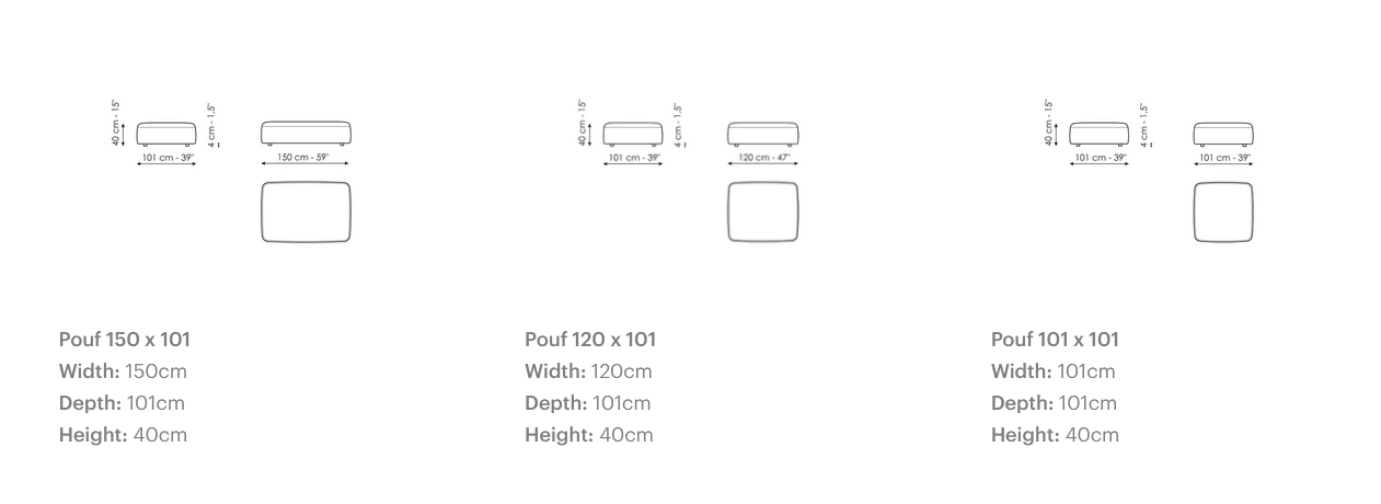 Технические данные и чертежи Диван Aldebaran от Bonaldo