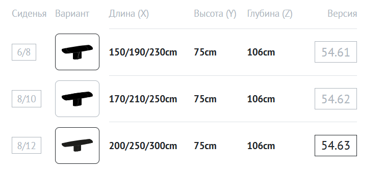 Технические данные и чертежи Обеденный стол Talos от Bontempi Casa