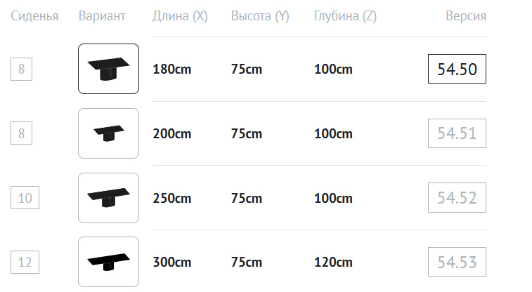 Технические данные и чертежи Обеденный стол Talos от Bontempi Casa