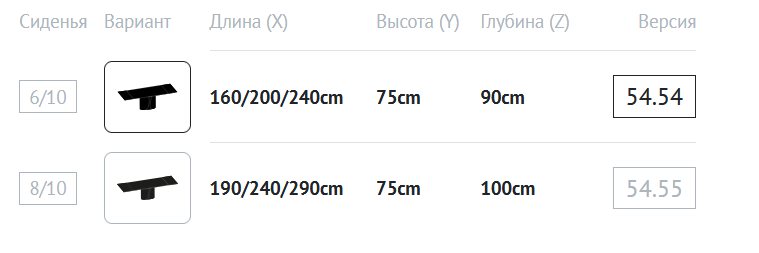 Технические данные и чертежи Обеденный стол Talos от Bontempi Casa