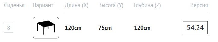 Технические данные и чертежи Обеденный стол Etro от Bontempi Casa
