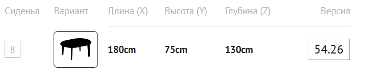 Технические данные и чертежи Обеденный стол Etro от Bontempi Casa
