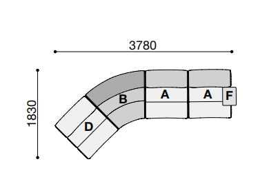 Технические данные и чертежи Диван от фабрики Poliform модель ERNEST SOFA