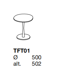 Технические данные и чертежи Журнальный столик от фабрики Poliform модель Flute