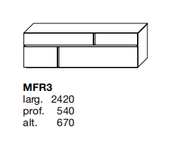 Технические данные и чертежи Сервант от фабрики Poliform модель Free Sideboard