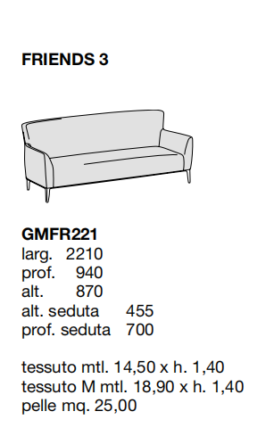 Технические данные и чертежи Диван от фабрики Poliform модель Gentleman Friends Sofa