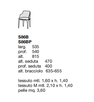 Технические данные и чертежи Стул от фабрики Poliform модель Grace  With Armrest